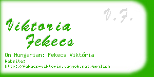 viktoria fekecs business card