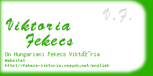 viktoria fekecs business card